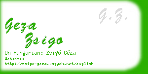 geza zsigo business card