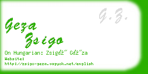 geza zsigo business card